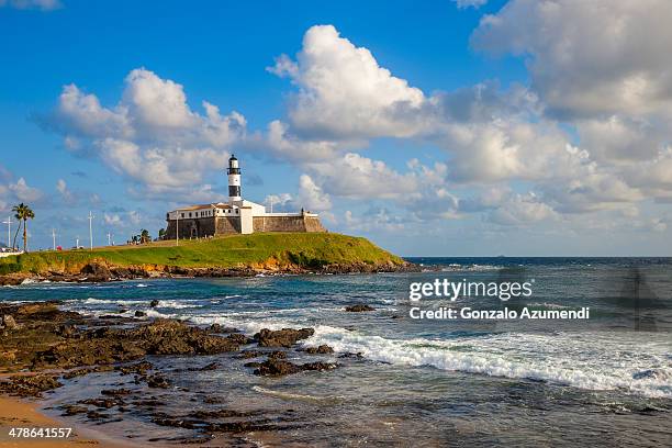 barra lighthouse in salvador. - estado de bahía fotografías e imágenes de stock