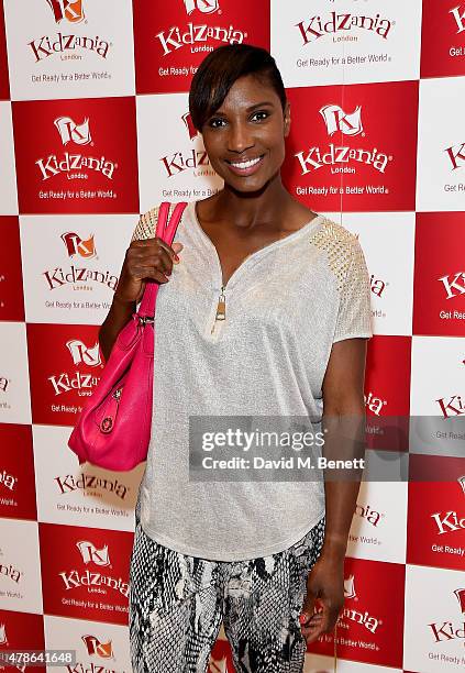 Denise Lewis attends a tea party to celebrate the launch of KidZania London at Westfield London on June 26, 2015 in London, England.