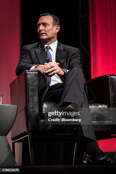 Douglas Hodge, chief investment officer of Pacific Investment Management Co. , speaks during a panel discussion at the Morningstar Investment...