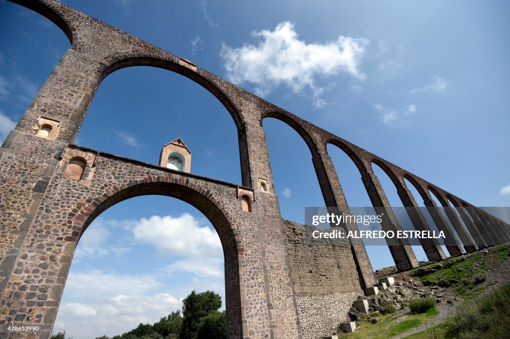 MEXICO-CULTURE-UNESCO-AQUEDUCT-TEMBLEQUE