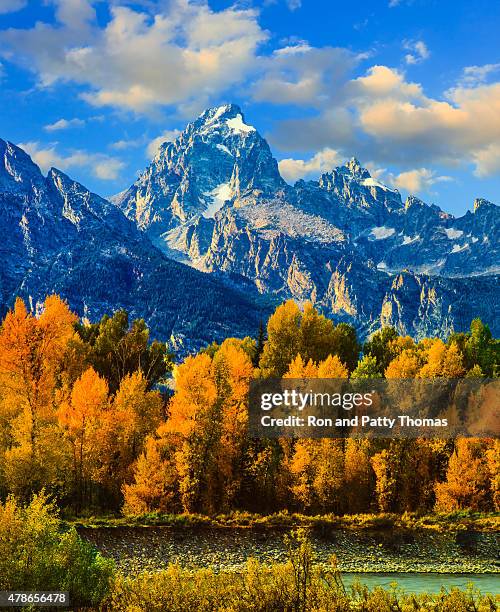 autumn in grand teton natoinal park - teton backcountry stock pictures, royalty-free photos & images