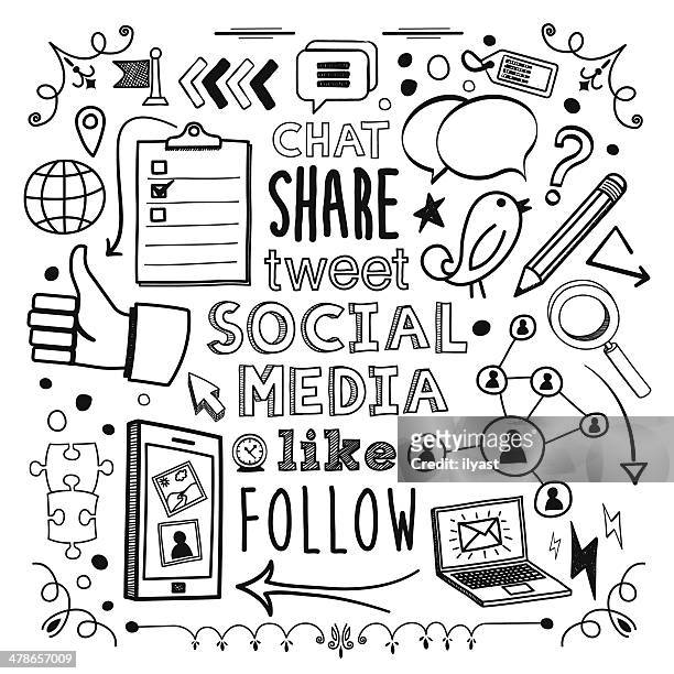 social medien - social media symbol stock-grafiken, -clipart, -cartoons und -symbole