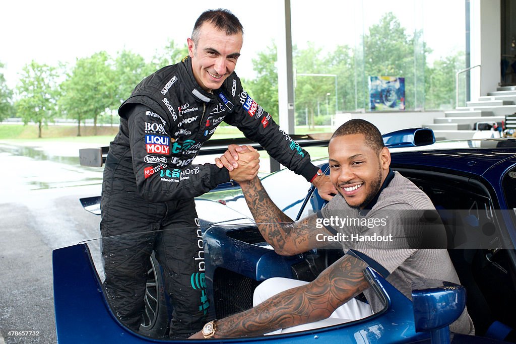 Carmelo Anthony Visits Maserati's Proving Grounds En Route To Milan Fashion Week