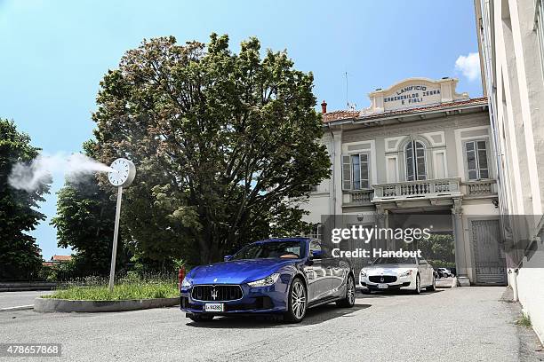 In this handout photo provided by Maserati, Maseratis at Lanificio Zegna June 5, 2015 Trivero, Italy. New York Knicks basketball player and NBA...