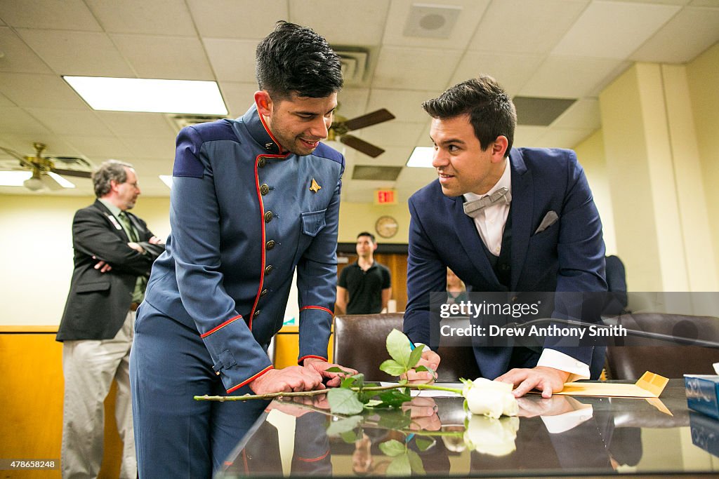 Same Sex Couples Receive Marriage Licenses In Texas, After Landmark Supreme Court Decision