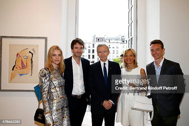 Owner of LVMH Luxury Group Bernard Arnault , his wife Helene Arnault , his son General manager of Berluti Antoine Arnault , Model Natalia Vodianova...