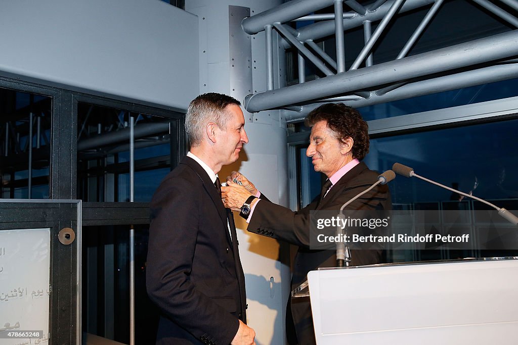 Designer Dries Van Notten Decorated At Institut Du Monde Arabe In Paris