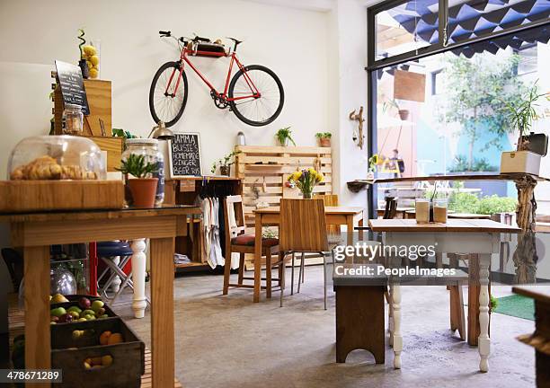 your local coffee shop - cafe shop stockfoto's en -beelden