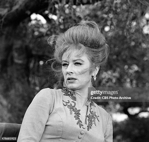 Amanda Blake as Kitty Russell in the GUNSMOKE episode, "Breckinridge." Image dated January 15, 1965.
