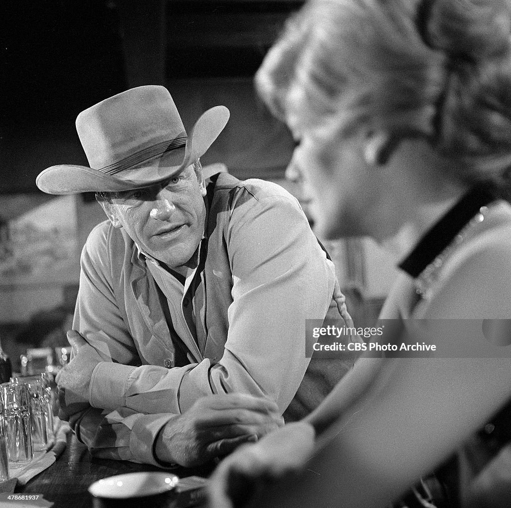 James Arness as Matt Dillon and Betty Hutton as Molly McConnell on