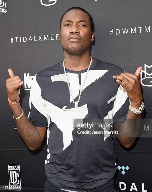 Hip hop artist Meek Mill attends Tidal X: MEEK MILL at Mondrian Hotel on June 26, 2015 in Los Angeles, California.