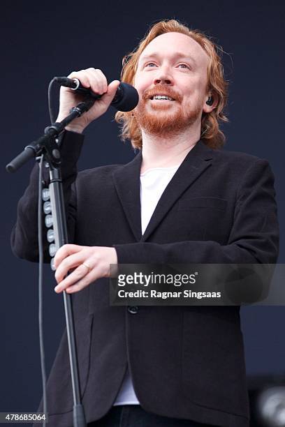 Lars Winnerback performs onstage during day two of the Bravalla Festival on June 26, 2015 in Norrkoping, Sweden.