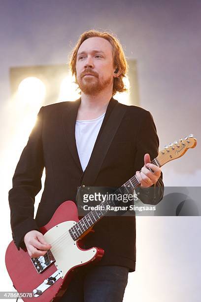 Lars Winnerback performs onstage during the second day of the Bravalla Festival on June 26, 2015 in Norrkoping, Sweden.