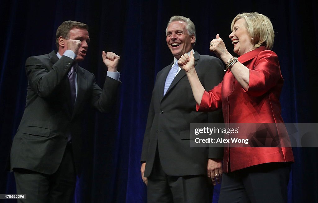 Hillary Clinton Addresses Virginia Democratic Party's Annual Jefferson-Jackson Party Dinner