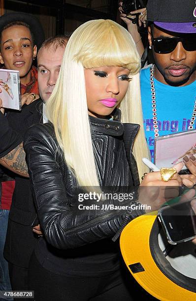 Nicki Minaj is seen signing autographs for fans on January 21, 2010 in London, United Kingdom.