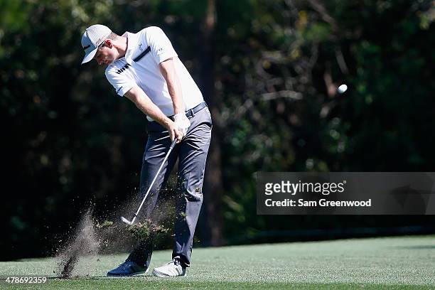 Justin Rose of England plays a shot on the 7th hole during the second round of the Valspar Championship at Innisbrook Resort and Golf Club on March...