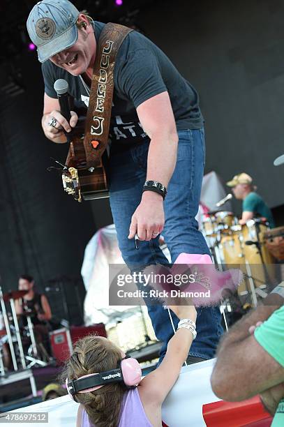 Singer/Songwriter Jerrod Niemann performs during Kicker Country Stampede - Day 2 on June 26, 2015 at Tuttle Creek State Park in Manhattan, Kansas.