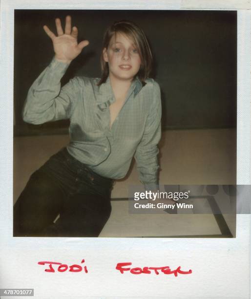 Actress Jodi Foster poses for a Polaroid portrait circa 1975 in Hollywood, California. .