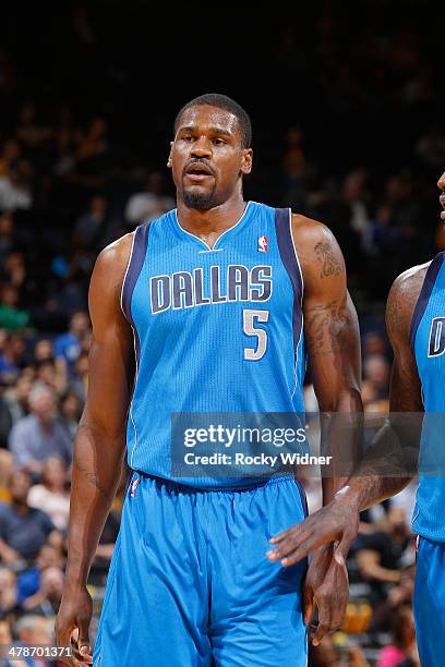 Bernard James of the Dallas Mavericks in a game against the Golden State Warriors on March 11, 2014 at Oracle Arena in Oakland, California. NOTE TO...