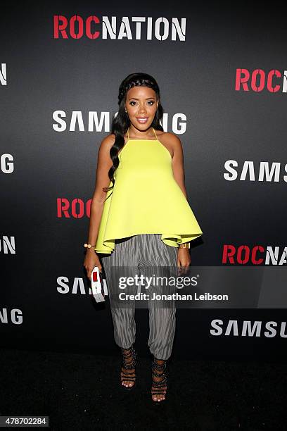 Angela Simmons attends a Roc Nation curated Samsung exclusive concert at Samsung Studio LA on June 26, 2015 in Los Angeles, California.
