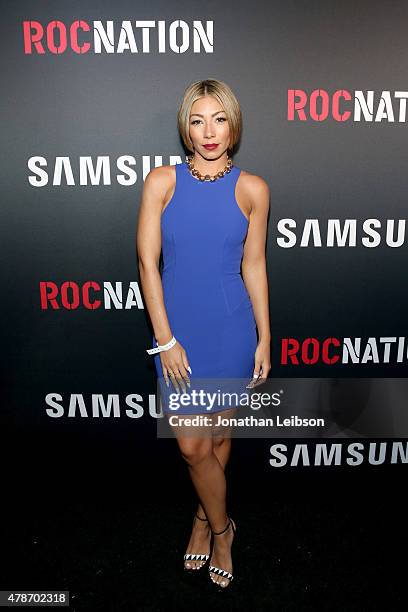 Singer Bridget Kelly attends a Roc Nation curated Samsung exclusive concert at Samsung Studio LA on June 26, 2015 in Los Angeles, California.