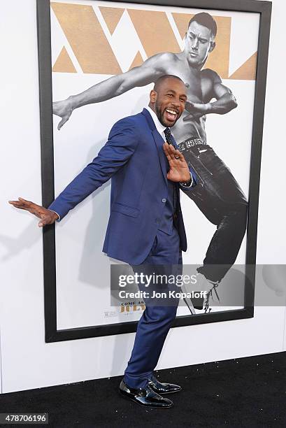 Dancer Stephen 'Twitch' Boss arrives at the Los Angeles Premiere "Magic Mike XXL" at TCL Chinese Theatre IMAX on June 25, 2015 in Hollywood,...