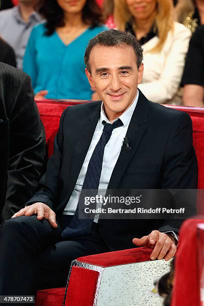 Actor Elie Semoun promotes 'Le Placard' play representation at Theatre des Nouveautes during 'Vivement Dimanche' French TV show at Pavillon Gabriel...