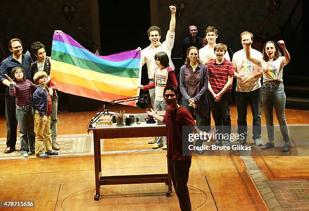 Tony Award Winning Best Musical of 2015 "Fun/Home" celebrated The Supreme Court Same-Sex Marriage Rights Nationwide Decision during their Curtain...