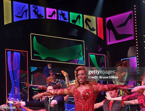 Tony Award Winning Best Musical "Kinky Boots" celebrated The Supreme Court Same-Sex Marriage Rights Nationwide Decision during their Curtain Call on...