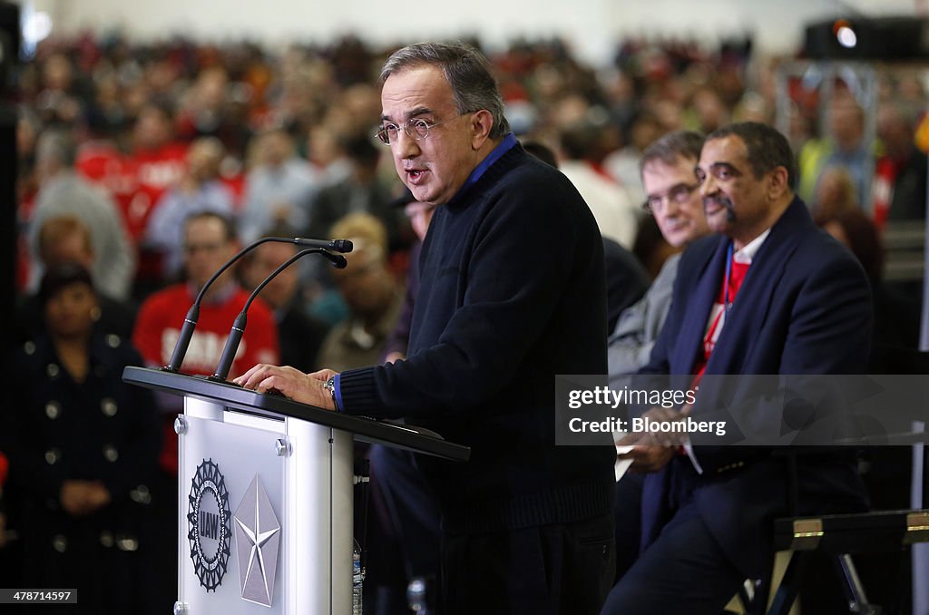 Chrysler Group CEO Sergio Marchionne Visits Assembly Plant After $1 Billion Investment