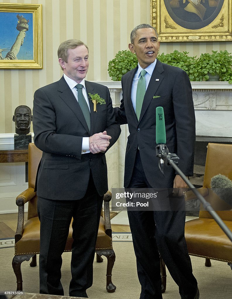 Obama Meets With Irish PM Edna Kenny At White House
