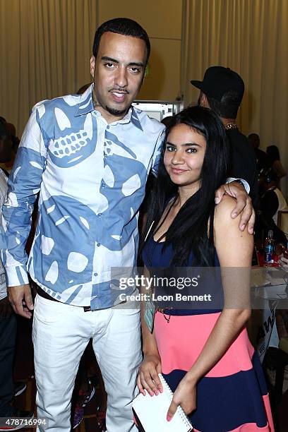 Recording artist French Montana and Chrystal Aguilera attend the BET & Make A Wish Foundation Recipients Attend Day 1 BET Awards Weekend Sprite Radio...