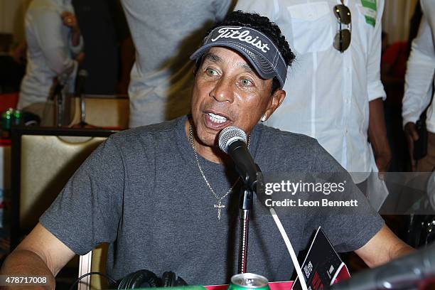 Recording artist Smokey Robinson attend the BET & Make A Wish Foundation Recipients Attend Day 1 BET Awards Weekend Sprite Radio Remote Broadcast...