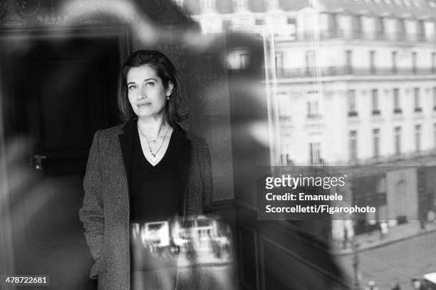 Actress Emmanuelle Devos is photographed for Madame Figaro on January 20, 2014 in Paris, France. PUBLISHED IMAGE. CREDIT MUST READ: Emanuele...