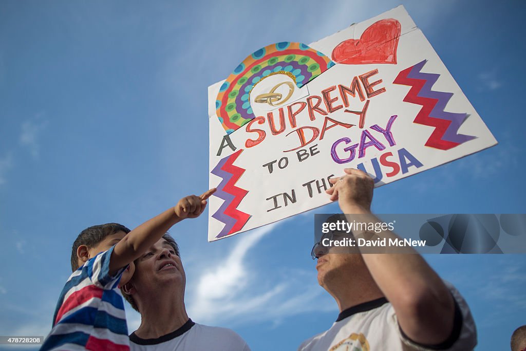 Celebrations Take Part Across Country As Supreme Court Rules In Favor Of Gay Marriage