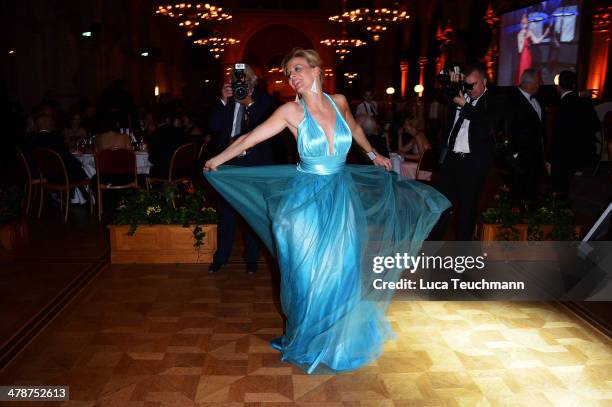 Eva Habermann dances at the 5th Filmball Vienna at City Hall on March 14, 2014 in Vienna, Austria.