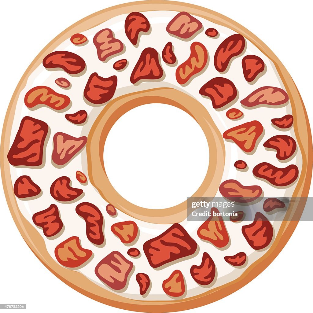 Bacon Topped Donut Icon