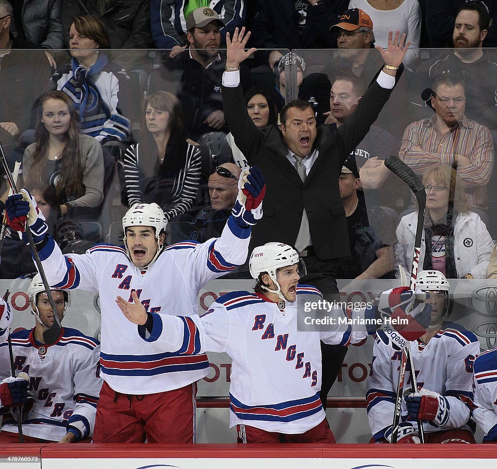 New York Rangers v Winnipeg Jets
