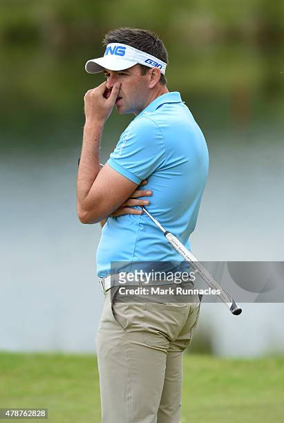Charlie Ford of England in action during the third round of the 2015 SSE Scottish Hydro Challenge at the MacDonald Spey Valley Championship Golf...