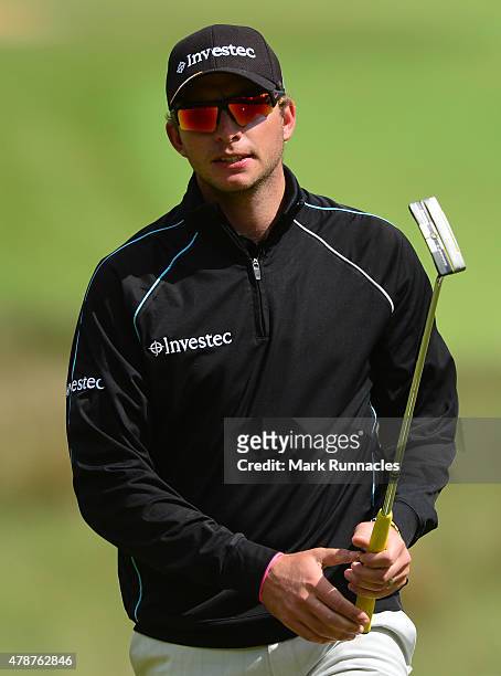 Dean Burmester of republic of South Africa in action during the third round of the 2015 SSE Scottish Hydro Challenge at the MacDonald Spey Valley...