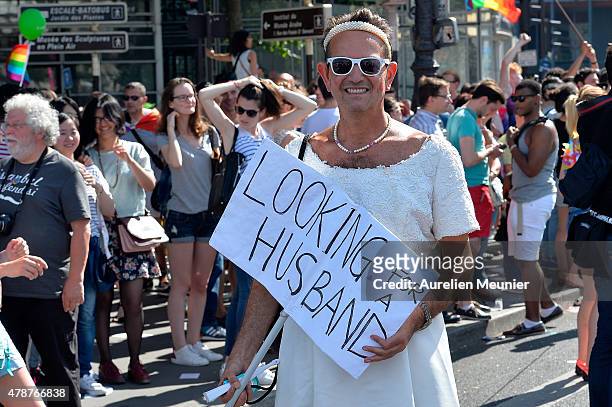 Thousands of people gather to support gay rights by celebrating during the Gay Pride Parade on June 27, 2015 in Paris, France. Yesterday the United...