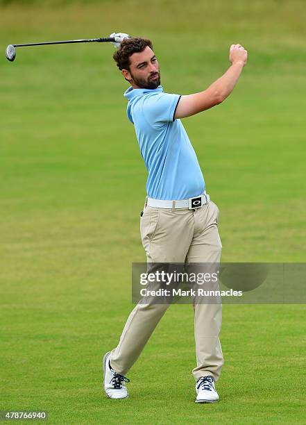 Thomas Linard of France in action during the third round of the 2015 SSE Scottish Hydro Challenge at the MacDonald Spey Valley Championship Golf...