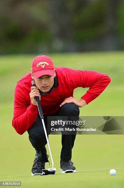 Elisa Bertheussen of Norway in action during the third round of the 2015 SSE Scottish Hydro Challenge at the MacDonald Spey Valley Championship Golf...