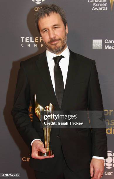 Denis Villeneuve winner for the achievement in Direction award attends the Canadian Screen Awards CBC Broadcast Gala at Sony Centre for the...