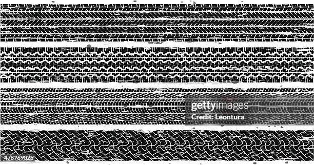 tire tracks (seamless) - skid marks stock illustrations