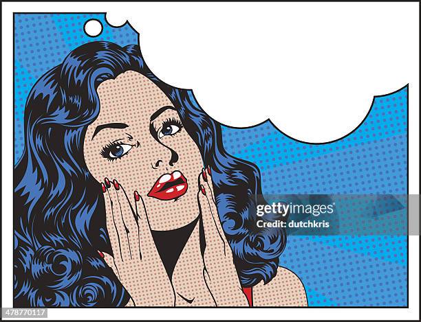 illustrazioni stock, clip art, cartoni animati e icone di tendenza di pop art bellezza - hair vector