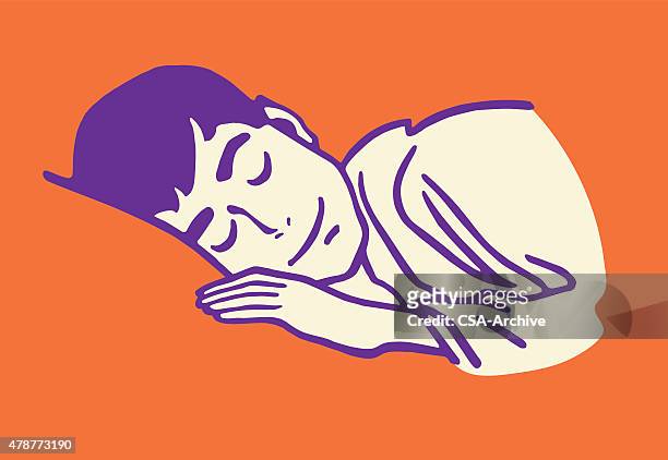 man sleeping - sleeping stock illustrations
