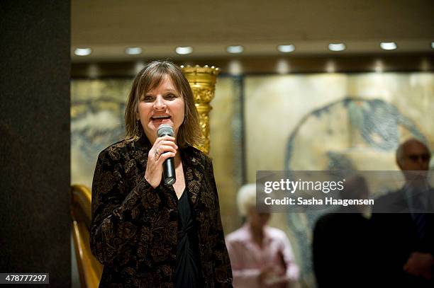 Christine Albert speaks during The Soundtrack to Change event held at LBJ Presidential Library Great Hall on March 14, 2014 in Austin, Texas.