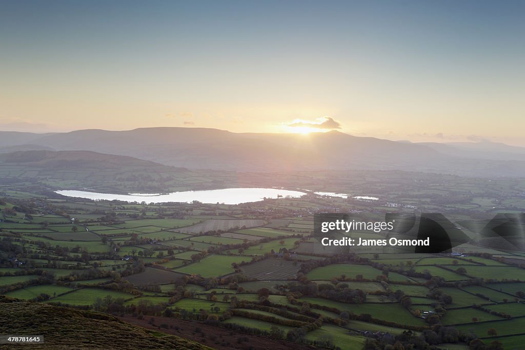 Sunset over the Brecon Beacons