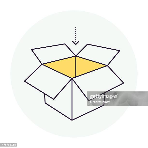 carton container symbol - carton stock illustrations